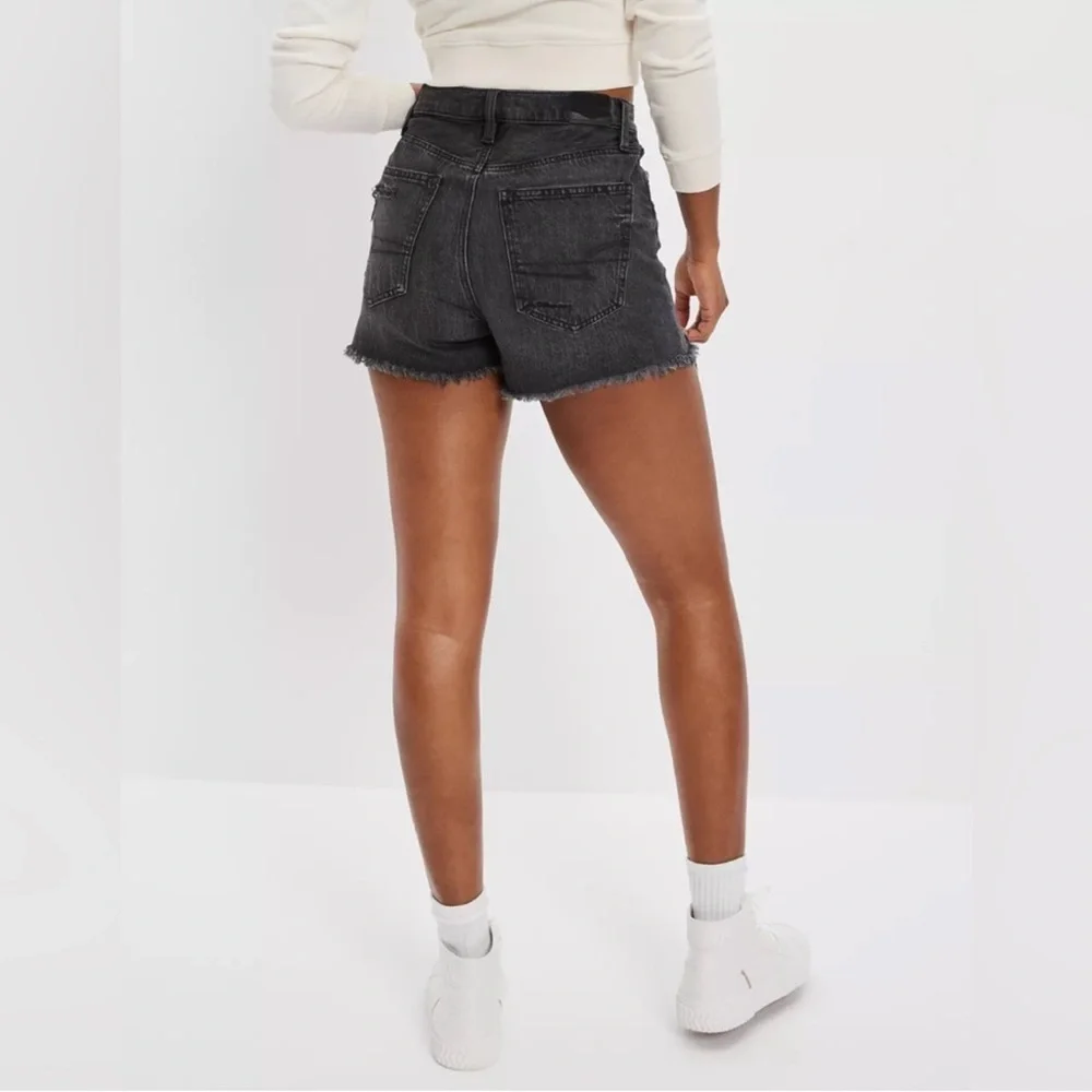 NEW American Eagle AE 90s High Rise Boyfriend Black Denim Jean Shorts